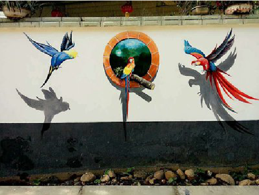 巴塘视觉错位-3D墙绘设计