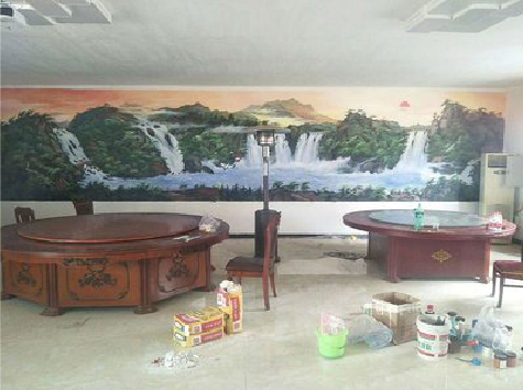 巴塘墙绘-写实风景