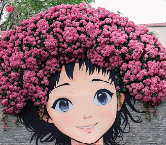 巴塘墙体彩绘-网红墙打卡