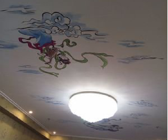 巴塘如何快速绘制天花板上的手绘墙？