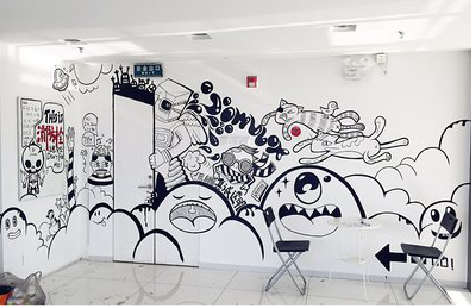 巴塘手绘墙并非传统涂鸦。